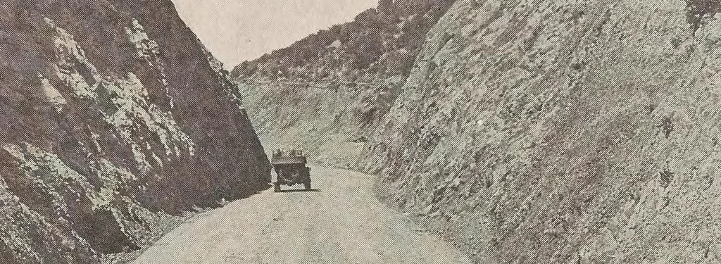 An illustration from California highway bulletin, 1912, leaf 1