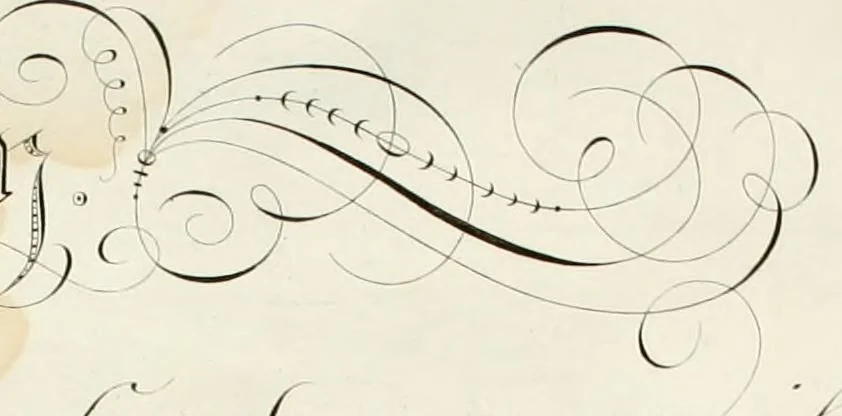 An illustration from Calligrafia tedesca : dimostrante in tavole ragionate le scritture corrente, kanzley, e la gotica o fractur : esemplari che appartengono alla seconda parte del Trattato teorico-pratico di calligrafia, approvato dall E.I.R. Governo Generale ad uso delle scuole nelle provincie Venete, 1819, leaf 23