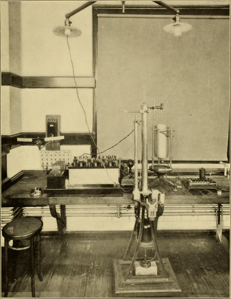 An illustration from Calorimetric resistance thermometers and the transition temperature of sodium sulphate, 1907, leaf 8