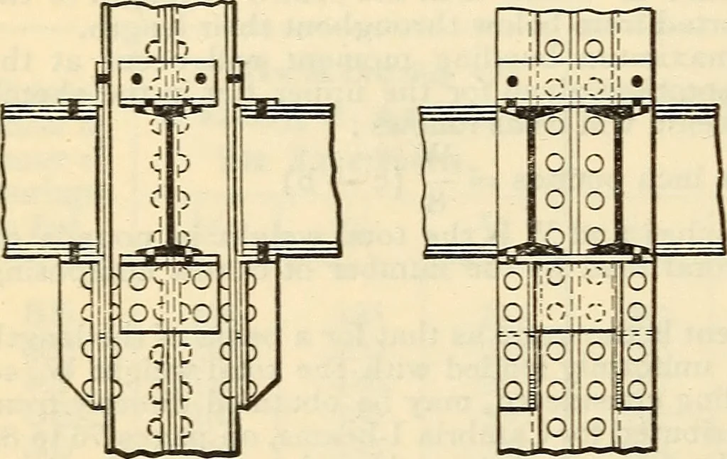 An illustration from Cambria steel; a handbook of information relating to structural steel manufactured by the Cambria Steel Co., 1903, leaf 317