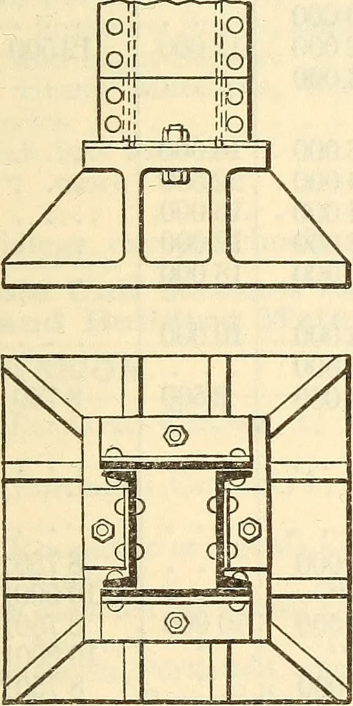 An illustration from Cambria steel; a handbook of information relating to structural steel manufactured by the Cambria Steel Co., 1903, leaf 318