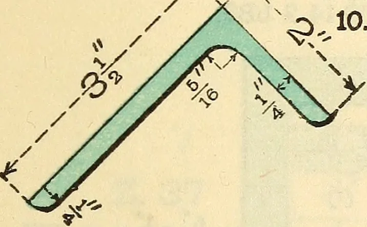 An illustration from Cambria steel; a handbook of information relating to structural steel manufactured by the Cambria Steel Co., 1903, leaf 34