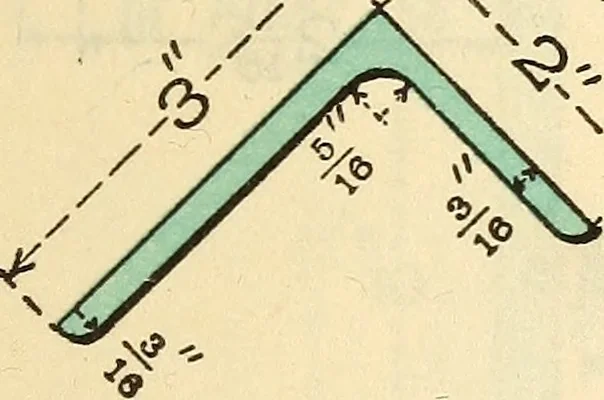 An illustration from Cambria steel; a handbook of information relating to structural steel manufactured by the Cambria Steel Co., 1903, leaf 34