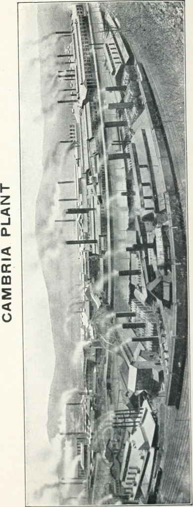 An illustration from Cambria steel; a handbook of information relating to structural steel manufactured by the Cambria steel company, containing useful tables, rules, data, and formulÆ for the use of engineers, architects, builders and mechanics;, 1919, leaf 5