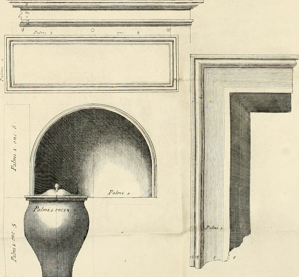 An illustration from Camera ed inscrizioni sepulcrali de' liberti, servi, ed ufficiali della casa di Augusto scoperte nella via Appia, ed illustrate con le annotazioni, 1727, leaf 39