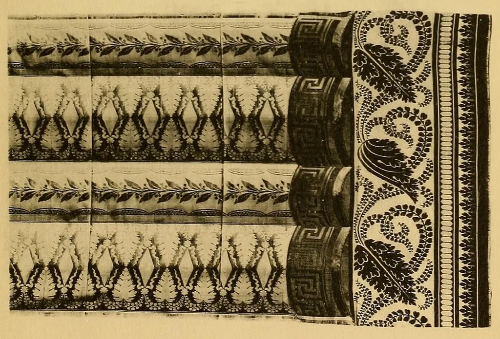 An illustration from Camille Pernon; fabricant de soieries à Lyon sous Louis XVI et Napoléon 1er, 1753-1808, 1912, leaf 157