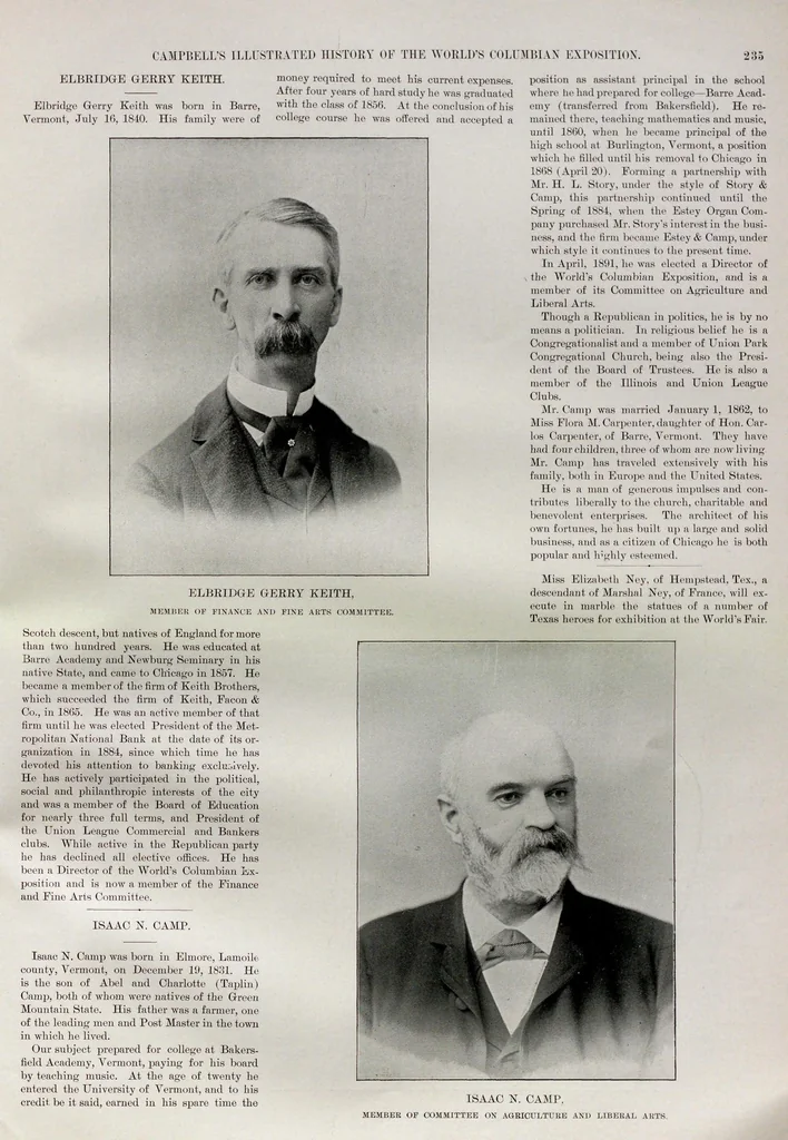 An illustration from Campbell's illustrated history of the World's Columbian Exposition : compiled as the exposition progressed from the official reports, and most profusely illustrated with copperplate engravings, 1894, leaf 241