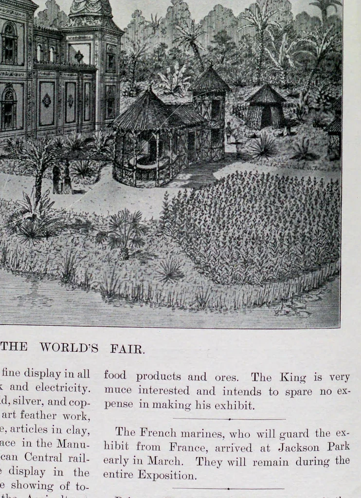 An illustration from Campbell's illustrated history of the World's Columbian Exposition : compiled as the exposition progressed from the official reports, and most profusely illustrated with copperplate engravings, 1894, leaf 292