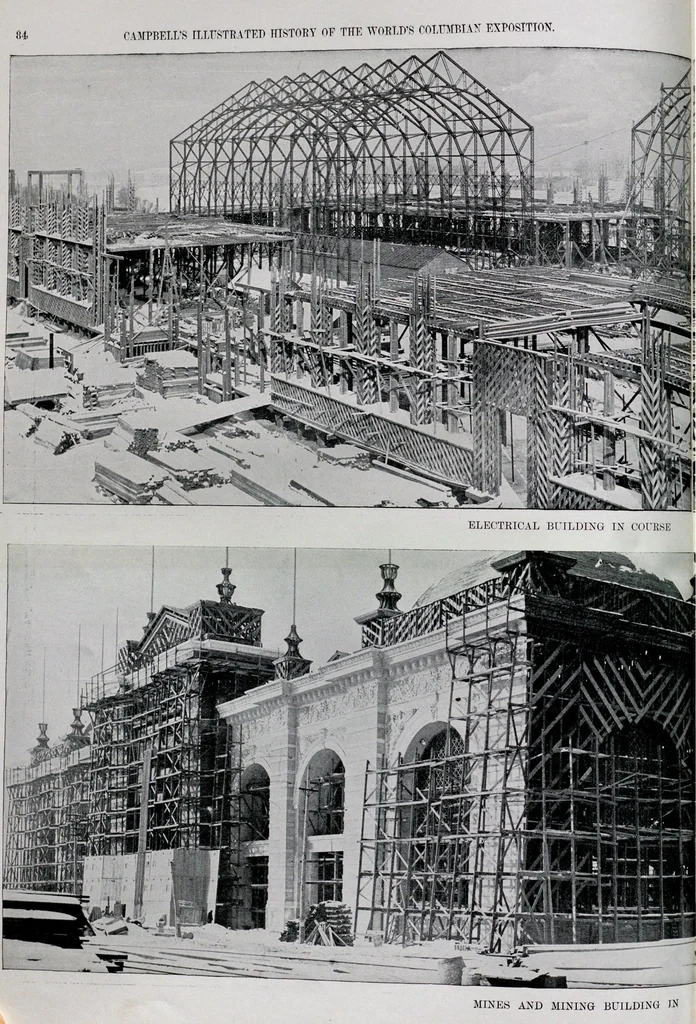 An illustration from Campbell's illustrated history of the World's Columbian Exposition : compiled as the exposition progressed from the official reports, and most profusely illustrated with copperplate engravings, 1894, leaf 90