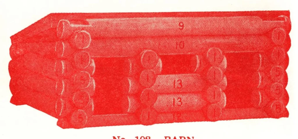 An illustration from Canadian logs design book., 1930, leaf 1