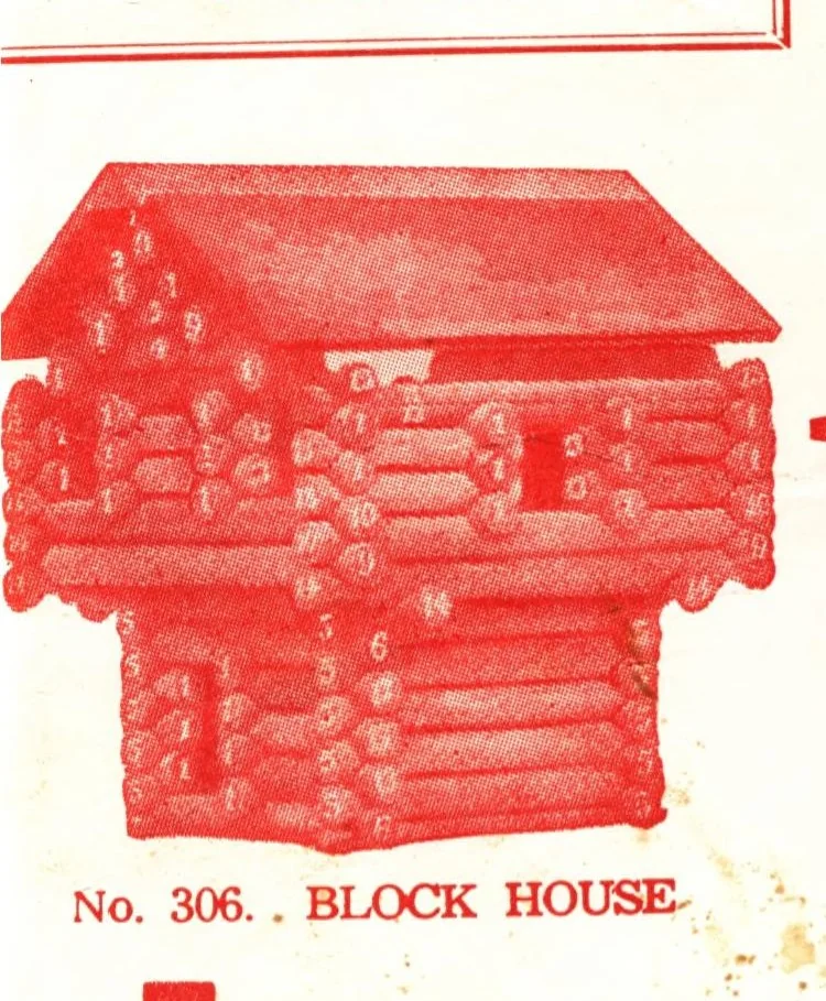 An illustration from Canadian logs design book., 1930, leaf 6