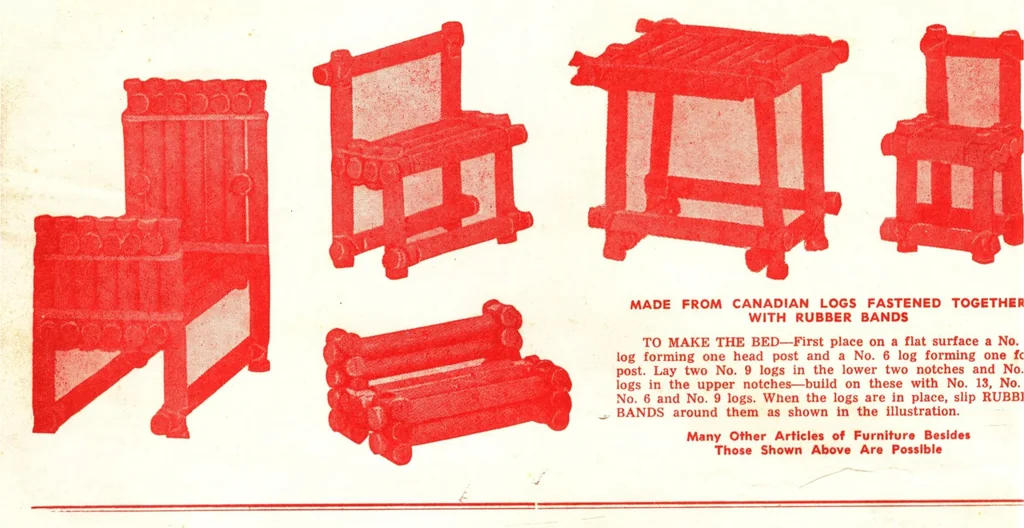 An illustration from Canadian logs design book., 1930, leaf 7