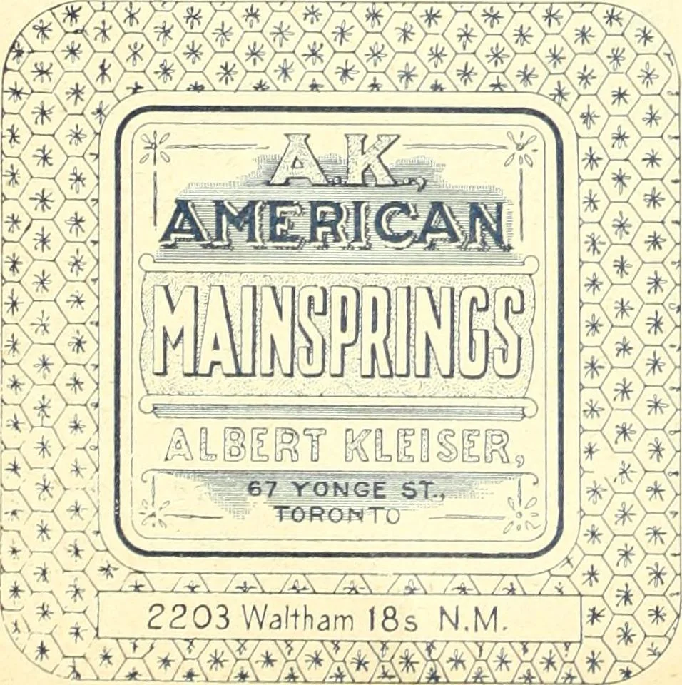 An illustration from Canadian jeweller 1900, 1900, leaf 575