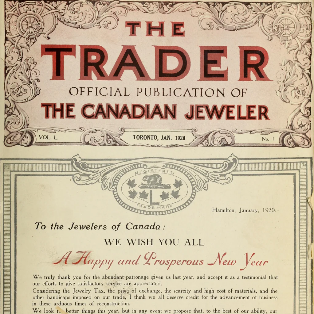 An illustration from Canadian jeweller 1920, 1920, leaf 4