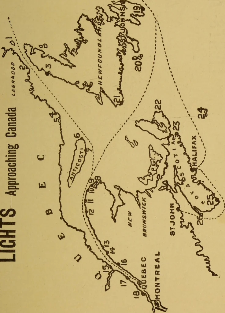 An illustration from Canadian Pacific Railway Company's Royal Mail Steamship Lines Atlantic service, 1911, leaf 28