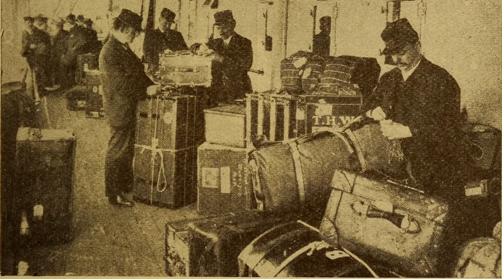 An illustration from Canadian Pacific Railway Company's Royal Mail Steamship Lines Atlantic service, 1911, leaf 6