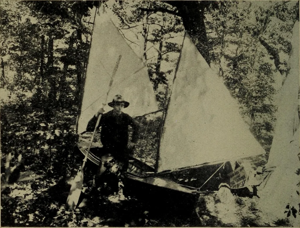 An illustration from Canoeing, sailing and motor boating;, 1919, leaf 175