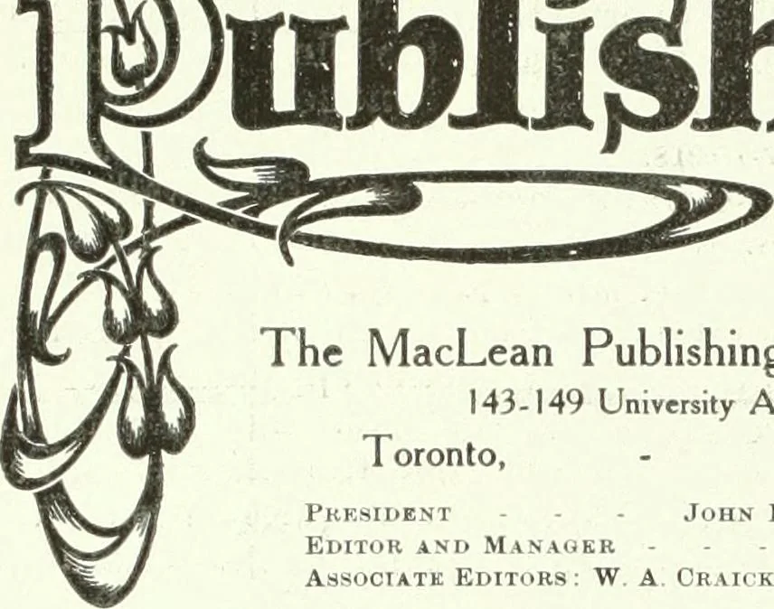 An illustration from Canadian printer & publisher, 1912, leaf 515
