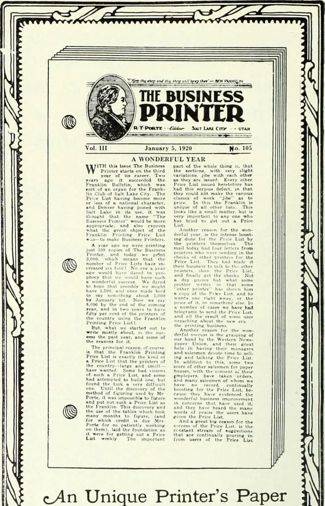 An illustration from Canadian printer & publisher, 1920, leaf 87
