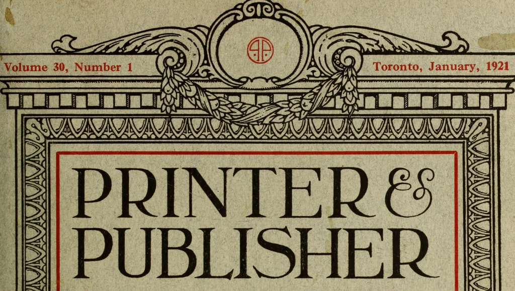 An illustration from Canadian printer & publisher, 1921, leaf 6