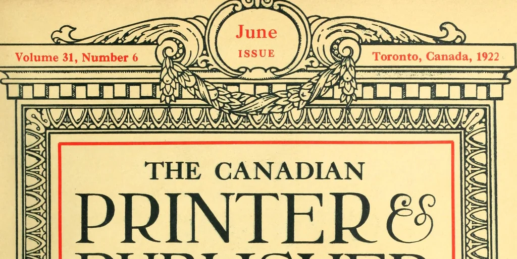 An illustration from Canadian printer & publisher, 1922, leaf 394