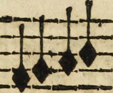 An illustration from Canto harmonico : in cinque parti diviso, col quale si può arriuare alla perfetta cognitione del canto fermo, 1690, leaf 267