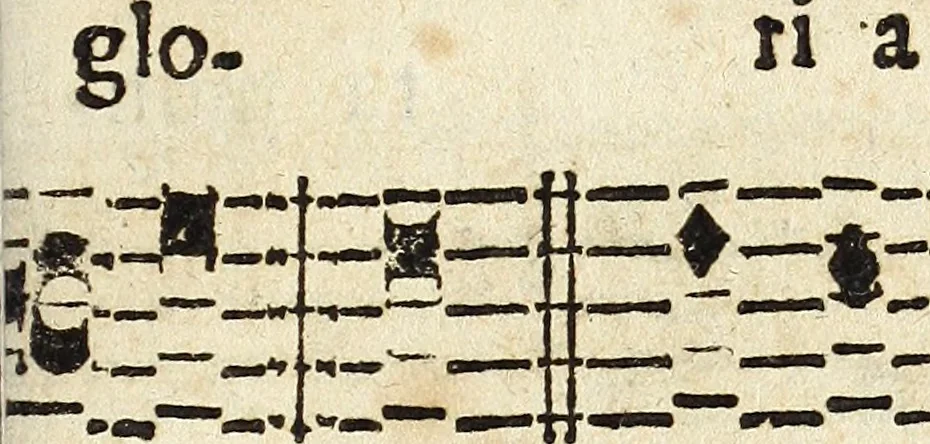 An illustration from Canto harmonico : in cinque parti diviso, col quale si può arriuare alla perfetta cognitione del canto fermo, 1690, leaf 268