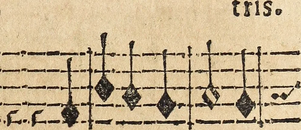 An illustration from Canto harmonico : in cinque parti diviso, col quale si può arriuare alla perfetta cognitione del canto fermo, 1690, leaf 278