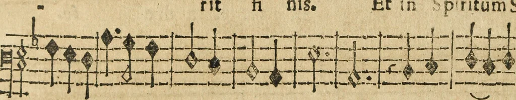 An illustration from Canto harmonico : in cinque parti diviso, col quale si può arriuare alla perfetta cognitione del canto fermo, 1690, leaf 279