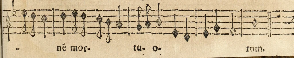 An illustration from Canto harmonico : in cinque parti diviso, col quale si può arriuare alla perfetta cognitione del canto fermo, 1690, leaf 280
