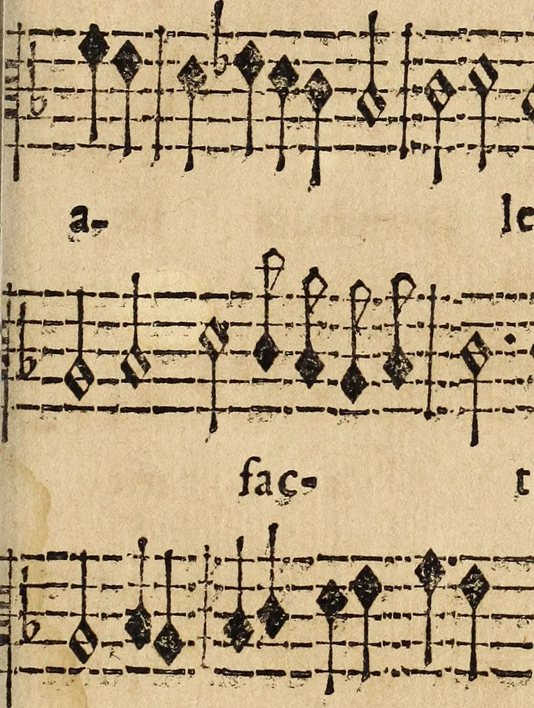 An illustration from Canto harmonico : in cinque parti diviso, col quale si può arriuare alla perfetta cognitione del canto fermo, 1690, leaf 290