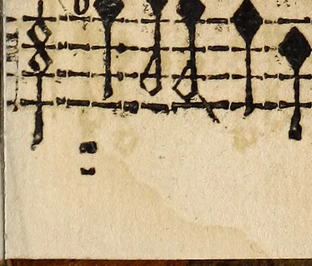 An illustration from Canto harmonico : in cinque parti diviso, col quale si può arriuare alla perfetta cognitione del canto fermo, 1690, leaf 298