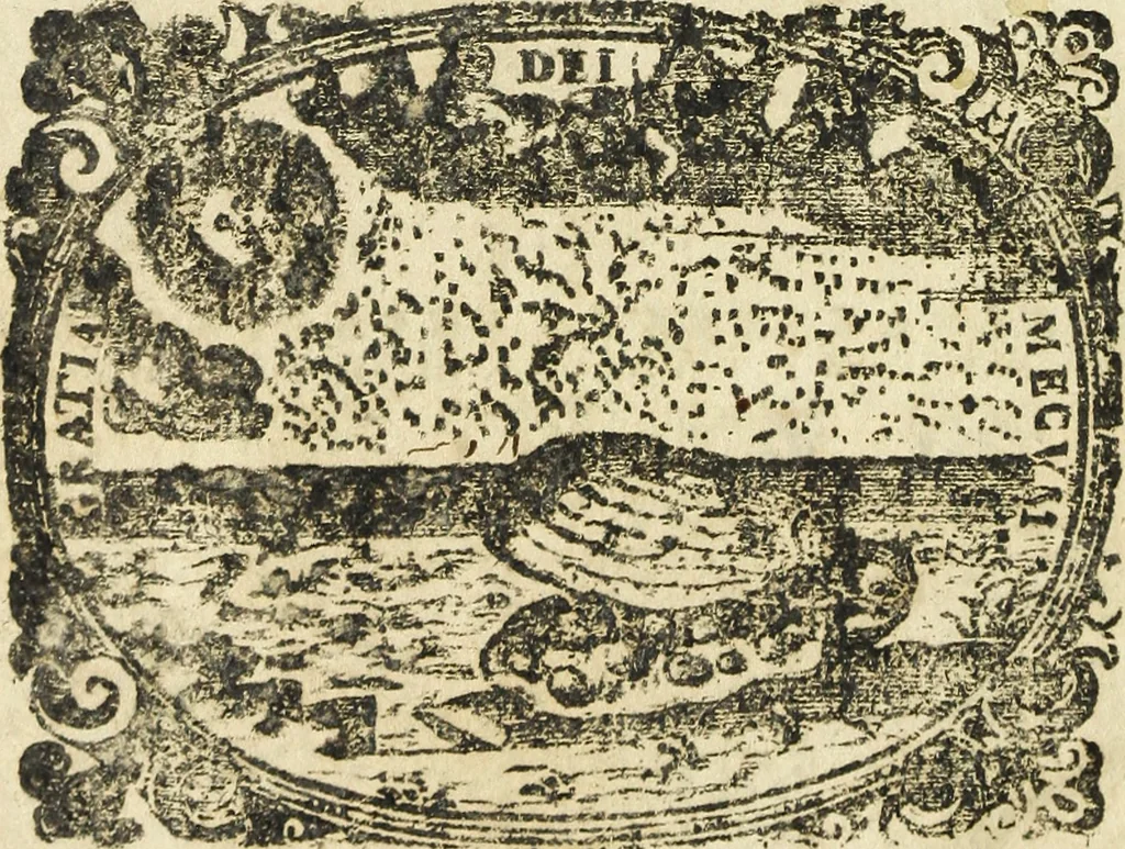 An illustration from Canto harmonico : in cinque parti diviso, col quale si può arriuare alla perfetta cognitione del canto fermo, 1690, leaf 325