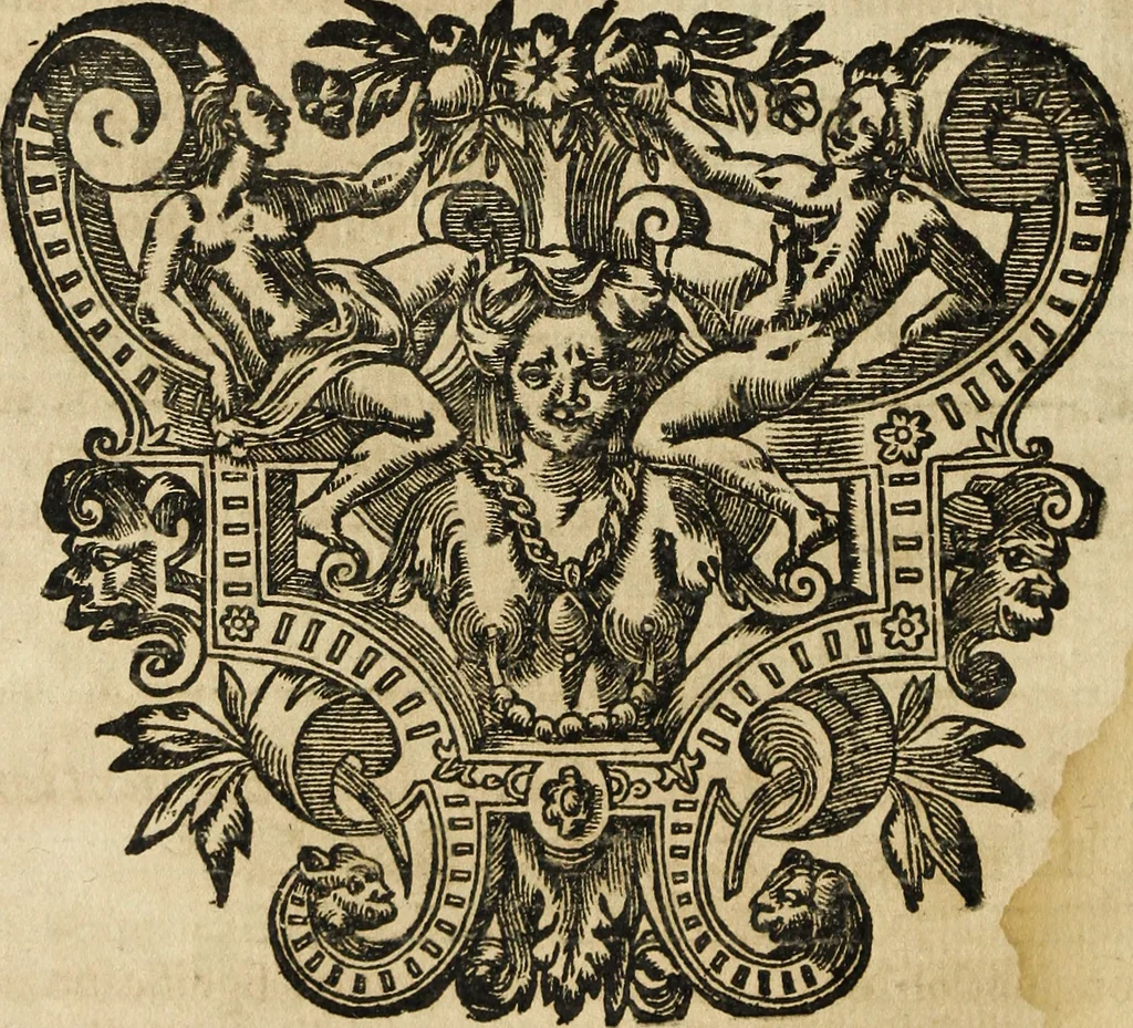 An illustration from Canto harmonico : in cinque parti diviso, col quale si può arriuare alla perfetta cognitione del canto fermo, 1690, leaf 53