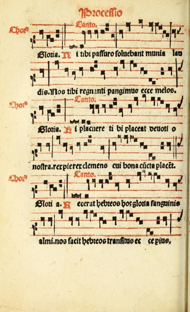 An illustration from Cantus monastici formula noviter impressa : ac in melius redacta : cui aliqua que deerant : consilio multoru[m] adiu[n]cta, 1523, leaf 146
