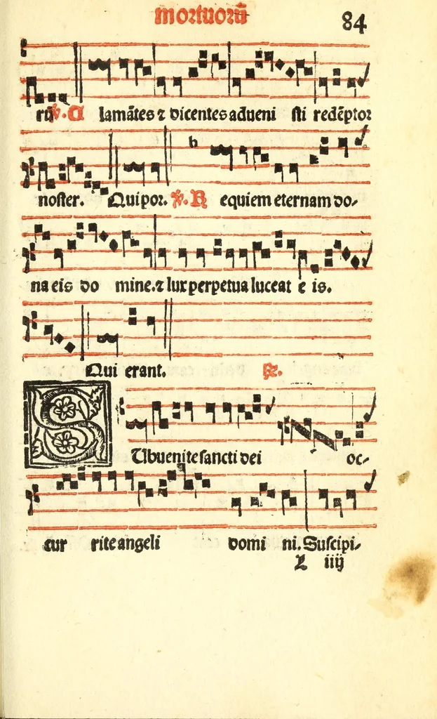 An illustration from Cantus monastici formula noviter impressa : ac in melius redacta : cui aliqua que deerant : consilio multoru[m] adiu[n]cta, 1523, leaf 171