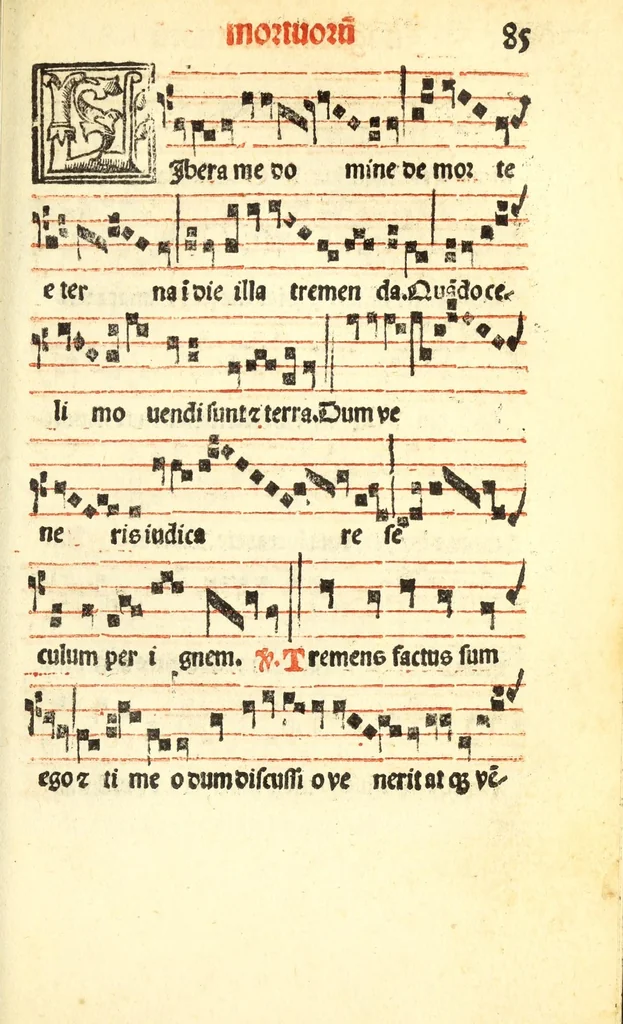 An illustration from Cantus monastici formula noviter impressa : ac in melius redacta : cui aliqua que deerant : consilio multoru[m] adiu[n]cta, 1523, leaf 173