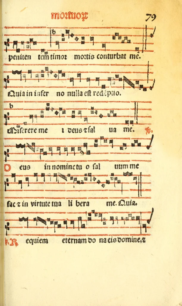 An illustration from Cantus monastici formula noviter impressa : ac in melius redacta : cui que deerant adjuncta : que vero superflua videbantur adempta sunt: cum tono lame[n]tationis hieremie prophete & aliquibus aliis cantibus mensuratis ipsi tempori co[n]gruis, 1535, leaf 165