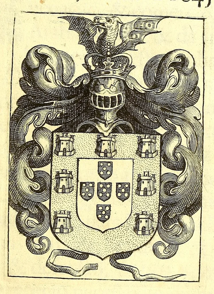 An illustration from Capitulos gerais a presentados a el Rey D. Ioão Nosso Senhor IIII. deste nome, XIIII. Rey de Portugal, : nas Cortes celebradas em Lisboa com os tres estados em 28. de ianeiro de 1641. Com suas repostas de 12. de sete[m]bro do anno de 1642, No 2. do seu Reynado, & 38. de sua idade. Com as replicas, repostas, & declaraços dellas em 1645. Por mandado de S.M. & ordem do D. Thome Pinheiro da Veiga do seu Conselho, dezembargador do paço, & procurador da coroa, 1645, leaf 3