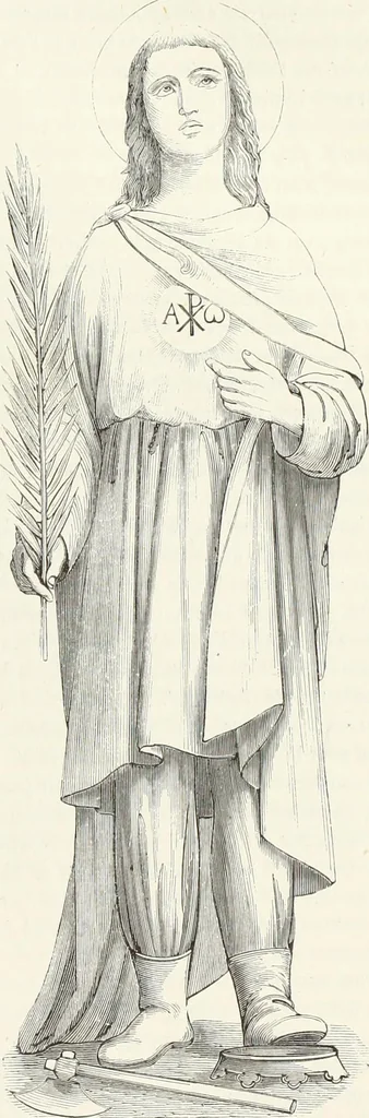 An illustration from Caractâeristiques des saints dans l'art populaire, 1867, leaf 106