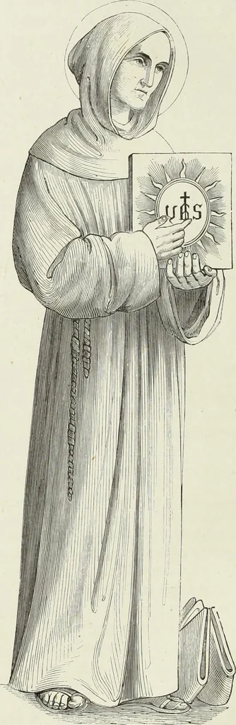 An illustration from Caractâeristiques des saints dans l'art populaire, 1867, leaf 107