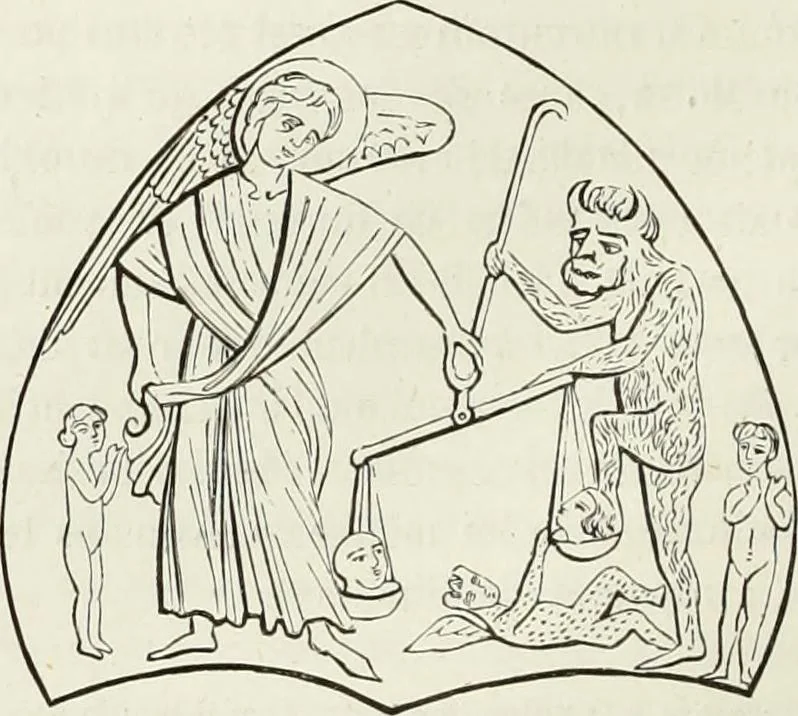An illustration from Caractâeristiques des saints dans l'art populaire, 1867, leaf 119