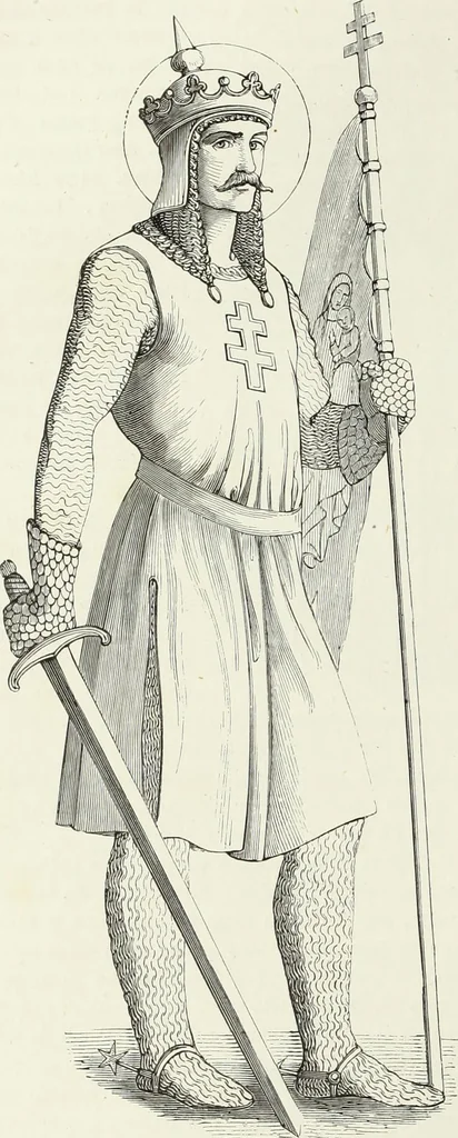 An illustration from Caractâeristiques des saints dans l'art populaire, 1867, leaf 127