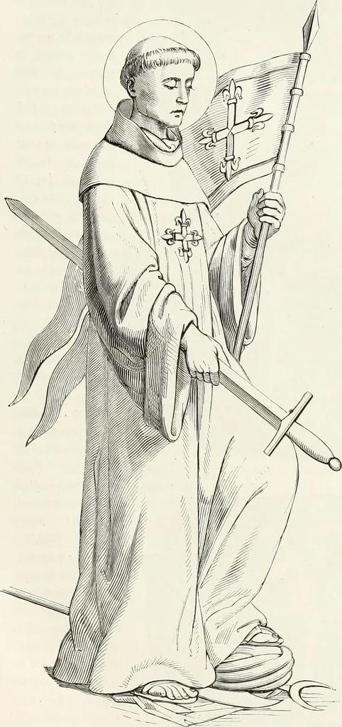 An illustration from Caractâeristiques des saints dans l'art populaire, 1867, leaf 128