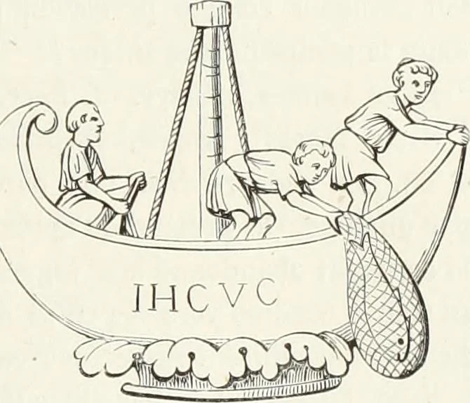 An illustration from Caractâeristiques des saints dans l'art populaire, 1867, leaf 134