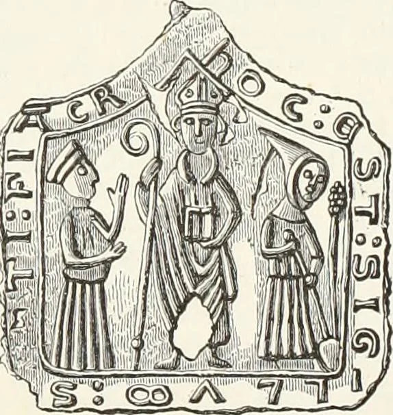 An illustration from Caractâeristiques des saints dans l'art populaire, 1867, leaf 140