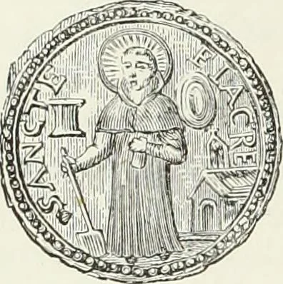 An illustration from Caractâeristiques des saints dans l'art populaire, 1867, leaf 141
