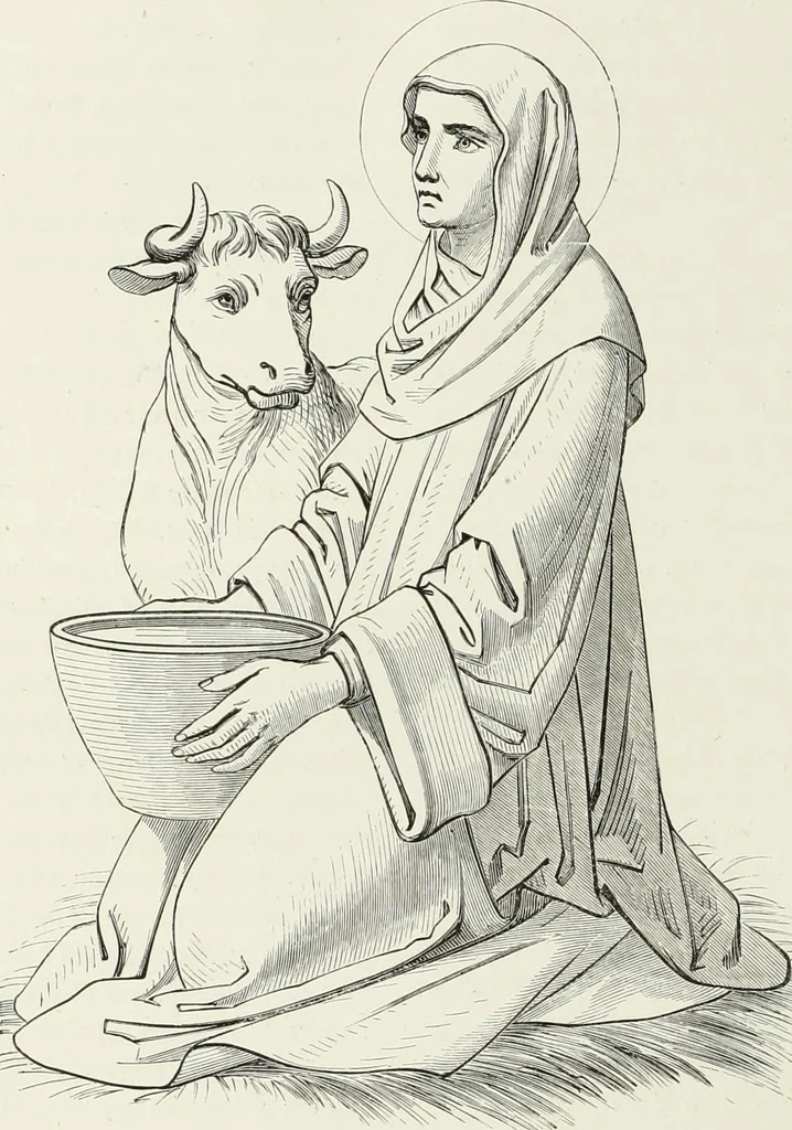 An illustration from Caractâeristiques des saints dans l'art populaire, 1867, leaf 153