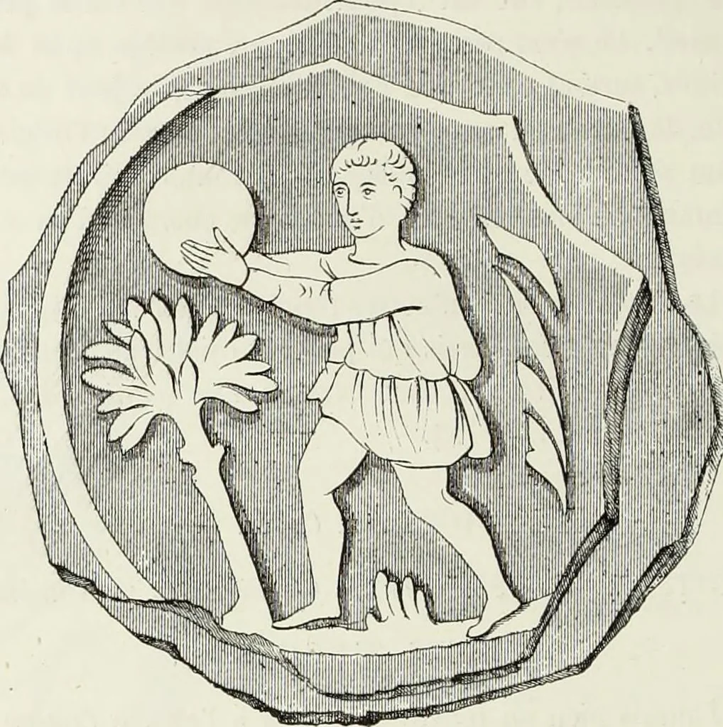 An illustration from Caractâeristiques des saints dans l'art populaire, 1867, leaf 155