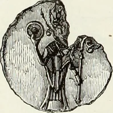 An illustration from Caractâeristiques des saints dans l'art populaire, 1867, leaf 157